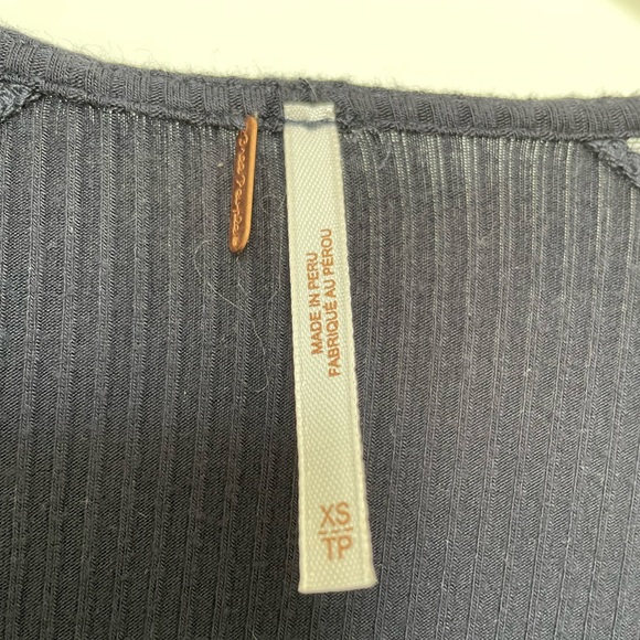 Navy blue long sleeve top - Picture 2 of 3